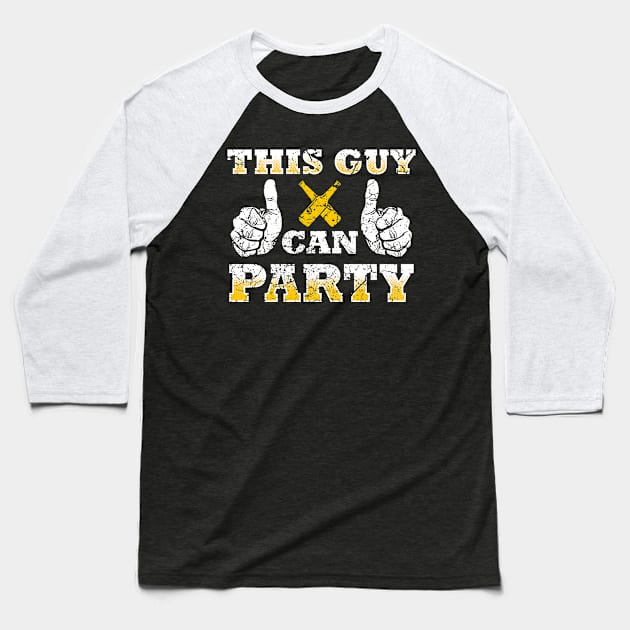 Party Guy Baseball T-Shirt by Mila46